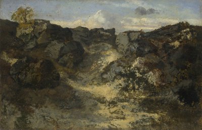 Paisaje rocoso, c. 1840 de Pierre Etienne Theodore Rousseau