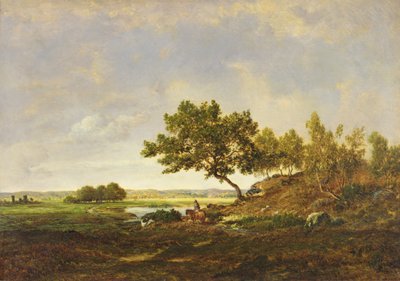 El estanque al pie de la colina, c.1848-55 de Pierre Etienne Theodore Rousseau