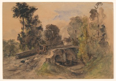 el puente de piedra de Pierre Etienne Theodore Rousseau