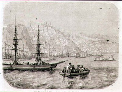 Vista de Quebec en la década de 1860, grabado por Laly de Pierre Eugene (after) Grandsire