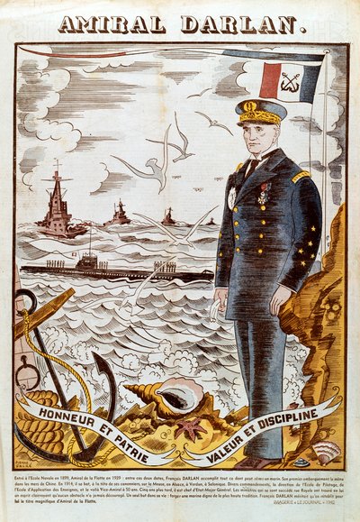 Almirante François Darlan, comandante de la Marina Francesa, 1940 de Pierre Falke