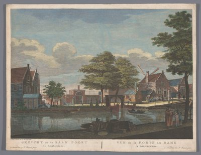 Vista tras la Puerta de Raam en Ámsterdam
Vista tras el Raam Poort en Ámsterdam (título en el objeto) de Pierre Fouquet