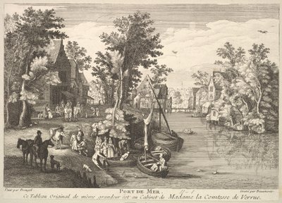 Puerto de mar después de la pintura en la colección de Madame la Comtesse de Verrue de Pierre Francois Beaumont