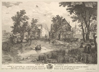 Vista de Flandes después de la pintura en la colección de Madame la Comtesse de Pierre Francois Beaumont
