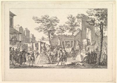 Placa de Retratos de Moda, 1760-61 de Pierre Francois Courtois