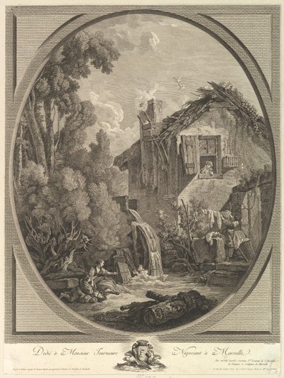 Paisaje con Molino, siglo XVIII de Pierre Francois Laurent