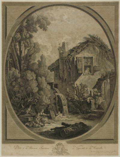 Paisaje con molino de viento de Pierre Francois Laurent