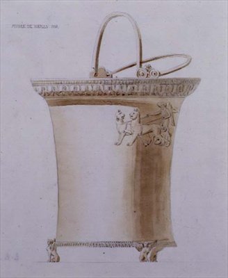 Diseño de una jarra sacrificial del Museo de Nápoles de Pierre Francois Leonard Fontaine