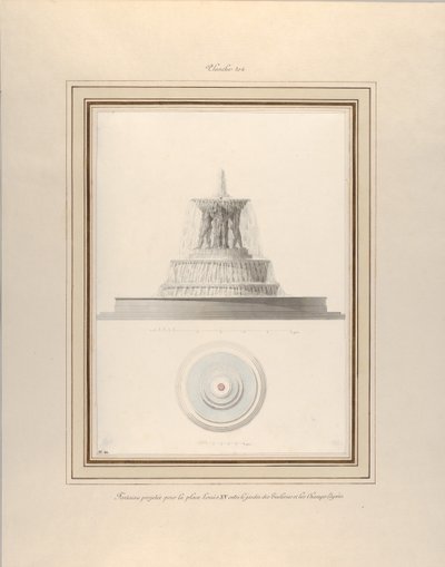 Proyecto para una Fuente para La Place Louis XV, ca. 1806 de Pierre Francois Leonard Fontaine