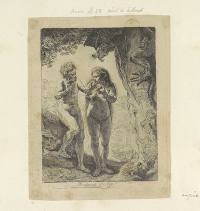 Adán en Eva Colección de ochenta y cinco grabados originales (título de la serie) de Pierre François Basan