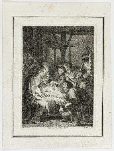 Adoración de los pastores de Pierre François Basan