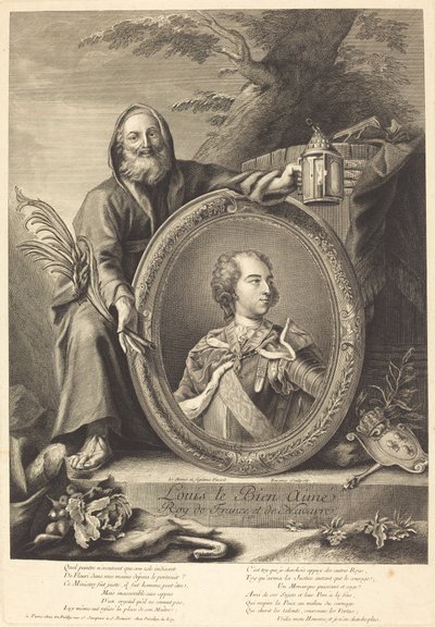 Luis el Bien Amado de Pierre François Basan after Jean Baptiste Lemoyne II