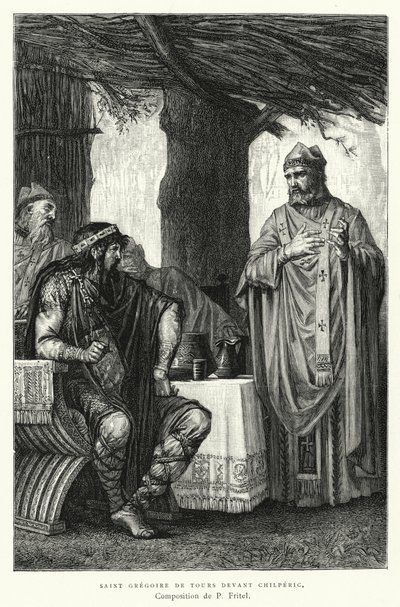 Saint Gregoire De Tours Devant Chilperic de Pierre Fritel