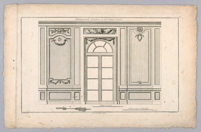 Interior de pared con puerta de Pierre Gabriel Berthault