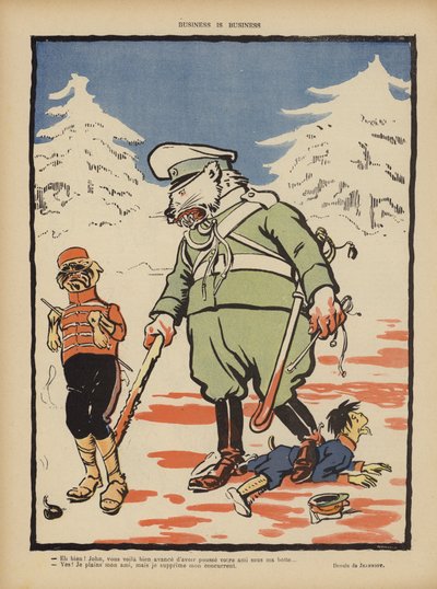 El negocio es el negocio. Ilustración para Le Rire de Pierre Georges Jeanniot