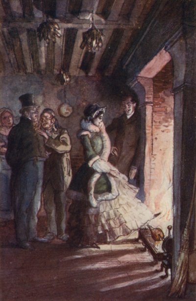 Madame Bovary habiendo ido a la cocina, se acercó a la chimenea de Pierre Georges Jeanniot