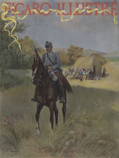 Guardia avanzada. Portada de Le Figaro Illustré, marzo 1896 de Pierre Georges Jeanniot