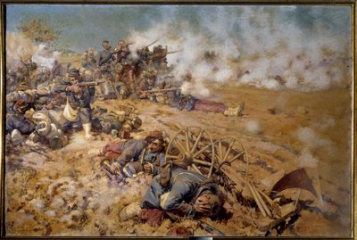 Guerra de 1870: Línea de fuego en la batalla de Rezonville, 16 de agosto de 1870 de Pierre Georges Jeanniot