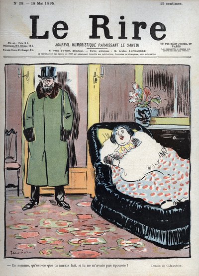 ¿Qué habrías hecho si no te hubieras casado conmigo? - dibujo de Pierre Georges Jeanniot (1848-1934) para 