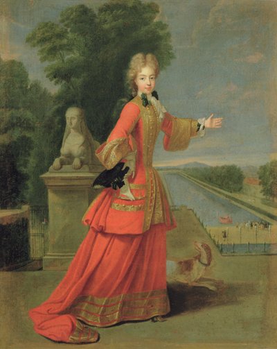 Marie-Adélaïde de Saboya (1685-1712) en traje de caza, c.1704 de Pierre Gobert