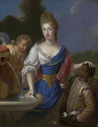 Retrato de una dama, tres cuartos de longitud, tradicionalmente identificada como Louise Bernardine de Durfort, duquesa de Duras de Pierre Gobert