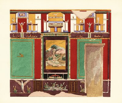 Comedor en la Casa de Orfeo, Pompeya de Pierre Gusman