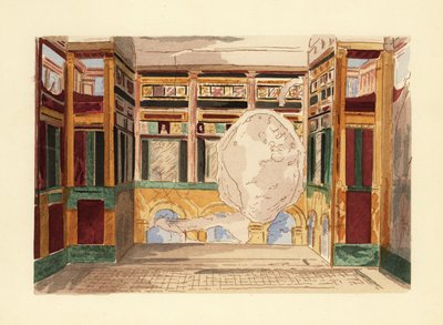 Oecus o salón en la Casa del Laberinto de Pierre Gusman