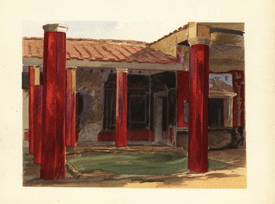 Columnata del peristilo de la Casa de Sallustio, Pompeya de Pierre Gusman