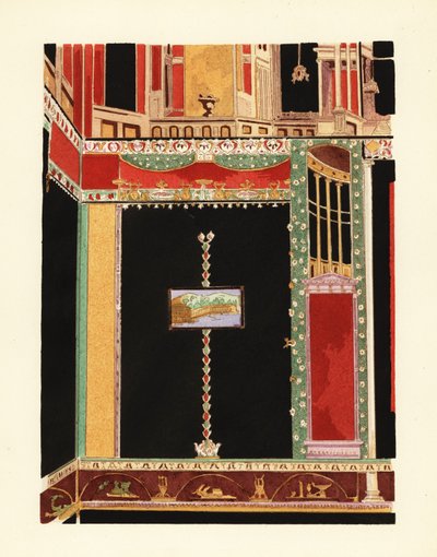 Tablinum en la Casa de Marcus Lucretius Fronto, Pompeya de Pierre Gusman