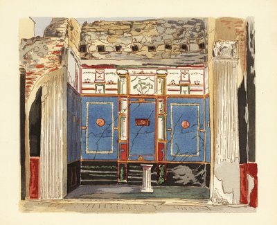 Tablinum de la Casa de la Pequeña Fuente, Casa della Fontana Piccola, Pompeya de Pierre Gusman