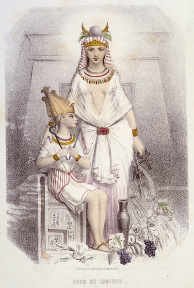 Isis y Osiris - en "Muses and fairies", por Mery y Foelix, ilustración de G. Staal, ed. G. de Gonet de Pierre Gustave Eugene Staal