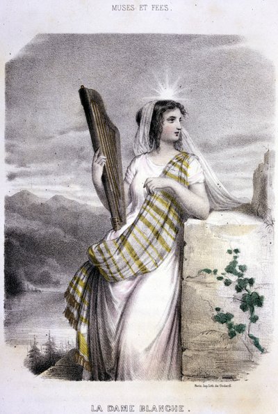La Dama Blanca - en "Las Mujeres mitológicas", por Mery y Foelix, ilustrado por G. Staal, ed. por Gouet de Pierre Gustave Eugene Staal