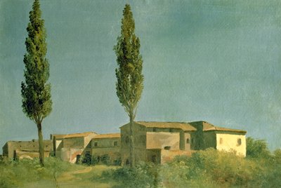 En la Villa Farnese: Los dos álamos, c.1777 de Pierre Henri de Valenciennes