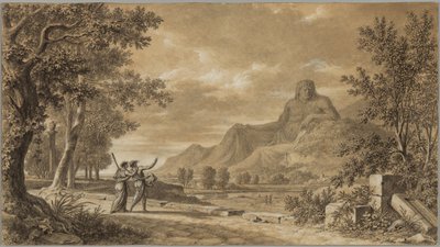 El monte Athos tallado como monumento a Alejandro Magno de Pierre Henri de Valenciennes