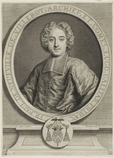 Retrato de François-Paul de Neufville de Villeroy de Pierre Imbert Drevet