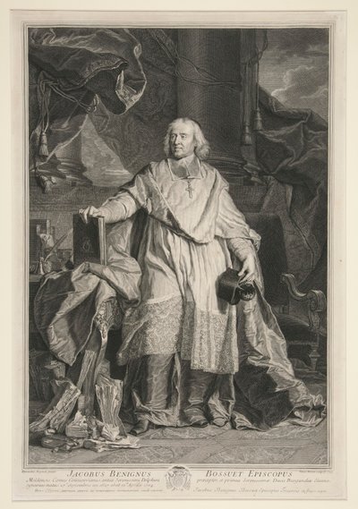 Retrato de Jacques Benigne Bossuet de Pierre Imbert Drevet