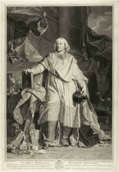 Retrato de Jacques Bénigne Bossuet, Obispo de Meaux de Pierre Imbert Drevet