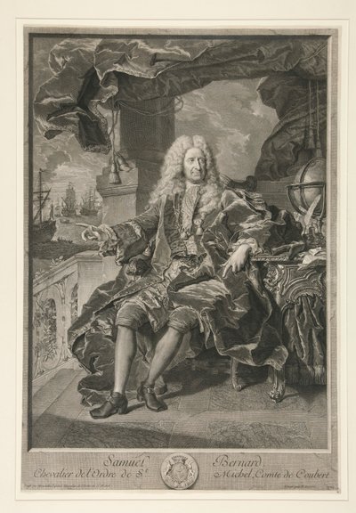 Retrato de Samuel Bernard, Conde de Coubert de Pierre Imbert Drevet