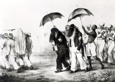 Procesión fúnebre negra, de 