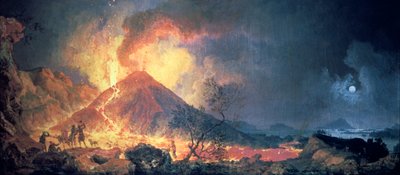 Erupción del Vesubio, 1770s de Pierre Jacques Volaire