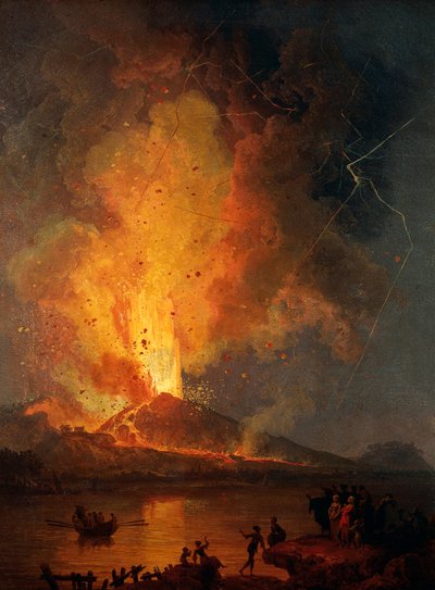 Vista de la erupción del Vesubio de Pierre Jacques Volaire