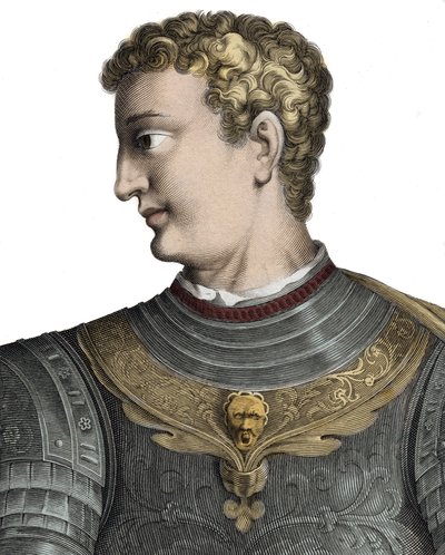 Calígula (Cayo César Germánico) (12-41), Emperador Romano - Cayo César Germánico llamado Calígula (12-41), Emperador Romano - Grabado por Pierre Jean Mariette de Pierre Jean Mariette