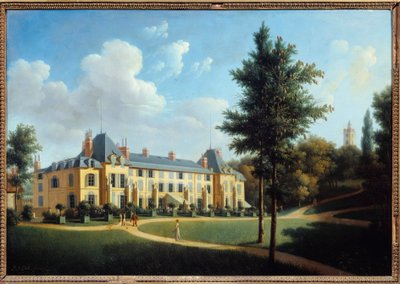Primer Imperio: “Vista del castillo de Malmaison, fachada al parque” de Pierre Joseph Petit