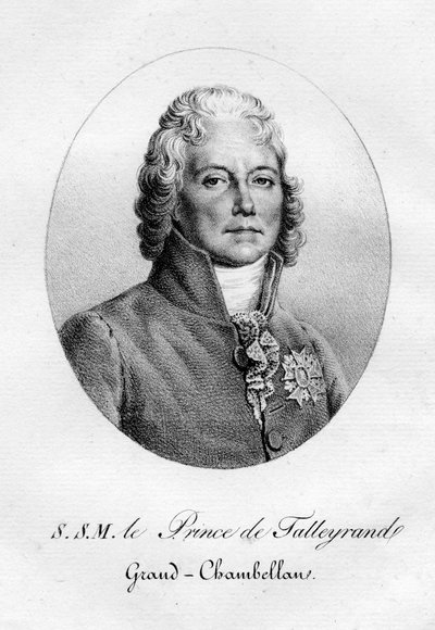 Charles Maurice de Talleyrand-Perigord, diplomático francés, siglo XIX de Pierre Langlumé