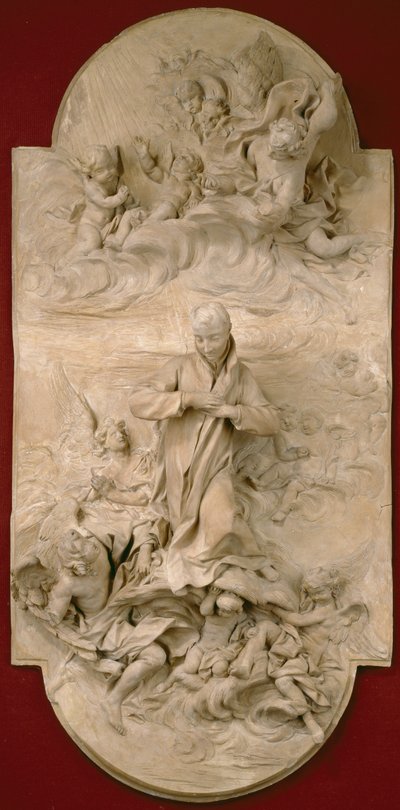 San Luis Gonzaga en Gloria, c.1696 (terracota) de Pierre Legros