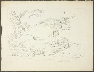 Un toro y dos ovejas de Pierre Lelu