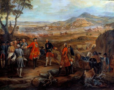 Campaña de Flandes (1745-1747): El asedio de Friburgo en Brisgovia el 11 de octubre de 1744. Luis XV dirige las operaciones militares de Pierre Lenfant