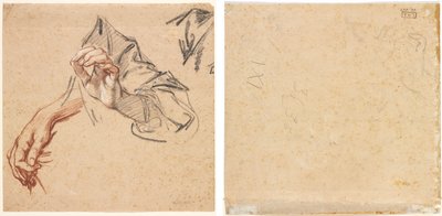 Estudio de Manos (recto); Boceto de una Mano (verso) de Pierre Lenfant