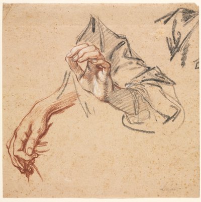 Estudio de manos (detalle), 1700s de Pierre Lenfant