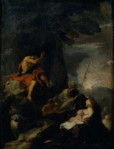 San Juan Bautista predicando en el desierto de Pierre Louis Cretey or Cretet